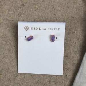 Kendra Scott Purple Opal Stud Earrings